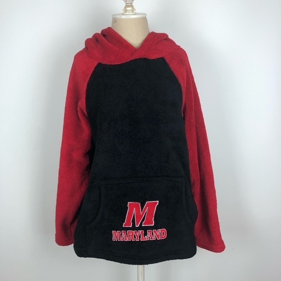 Maryland Red and Black Fuzzy Hoodie - Picture 1 of 2